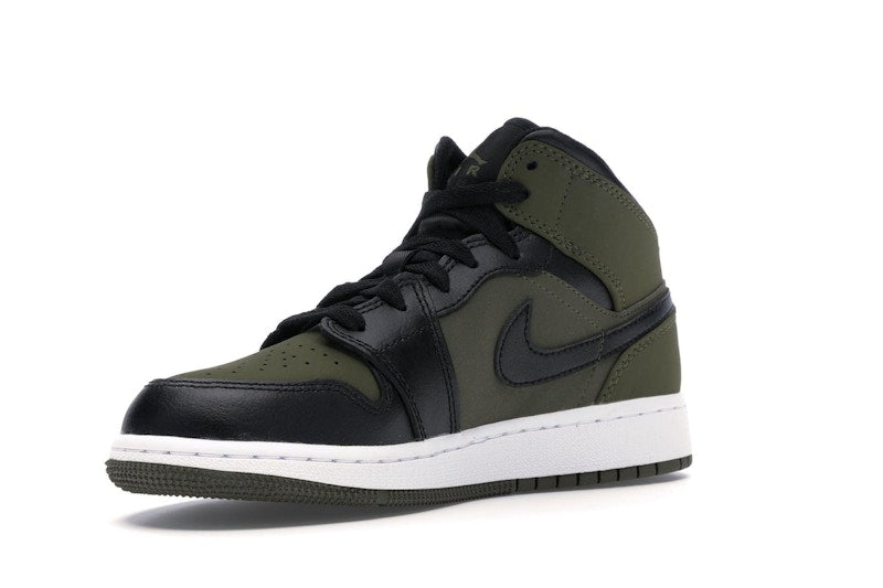 Jordan 1 Mid Olive Canvas Black (GS)