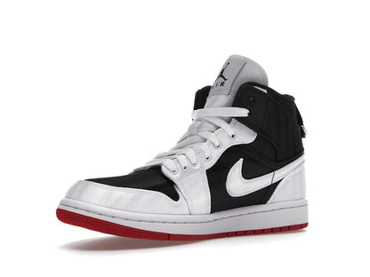 Jordan 1 Mid SE Utility Canvas White Black Gym Red (Women's)