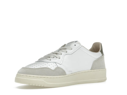 Autry Medalist Leather Low White Covert Green Beige