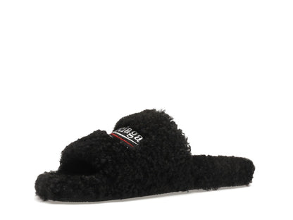 Balenciaga Furry Slide Black