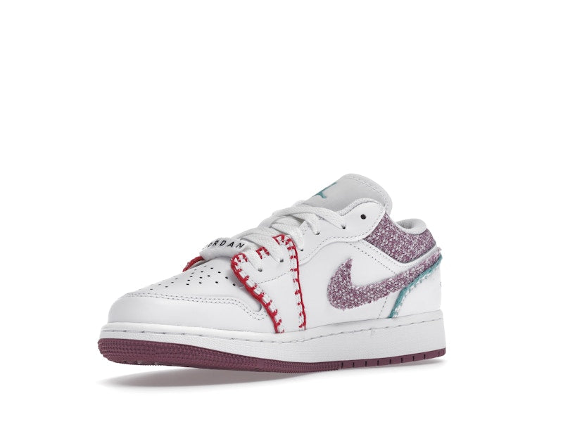 Jordan 1 Low White Light Bordeaux (GS)
