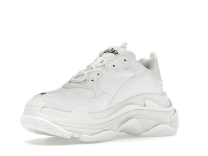 Balenciaga Triple S Synthetic Leather Triple White (Women's)