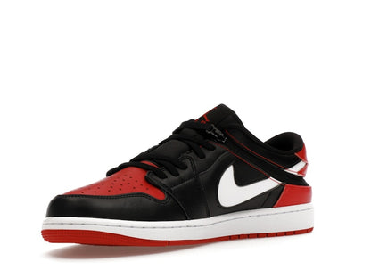 Jordan 1 Low FlyEase Black White Gym Red