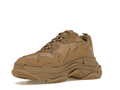 Balenciaga All Over Logo Triple S Beige