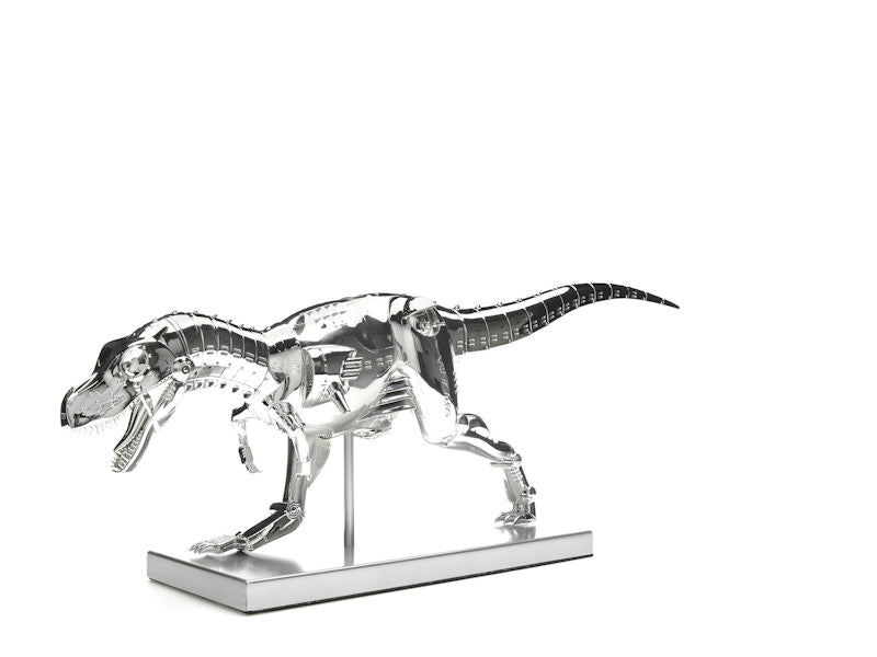 Hajime Sorayama T-Rex Cyborg Dinosaur Figure Silver