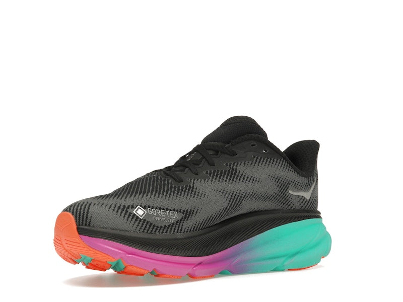 Hoka One One Clifton 9 Gore-Tex Black Electric Aqua (Women's)