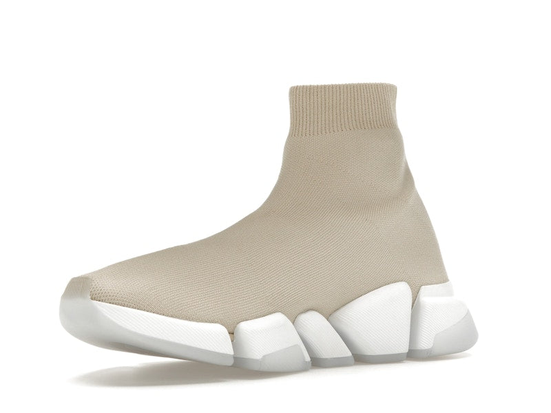 Balenciaga Speed 2.0 Recycled Sole Transparent Sole Beige