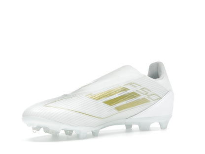 adidas F50 League Laceless Firm/Multi-Ground Cloud White Gold Metallic