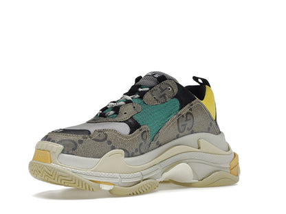 Gucci x Balenciaga The Hacker Project Triple S Beige Green Yellow
