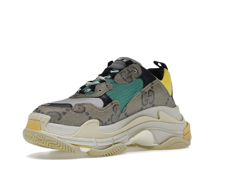 Gucci x Balenciaga The Hacker Project Triple S Beige Green Yellow