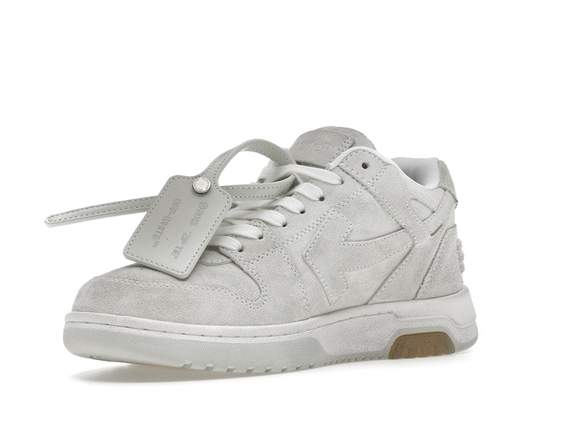 OFF-WHITE Out Of Office OOO Low Tops Vintage Suede Destressed White