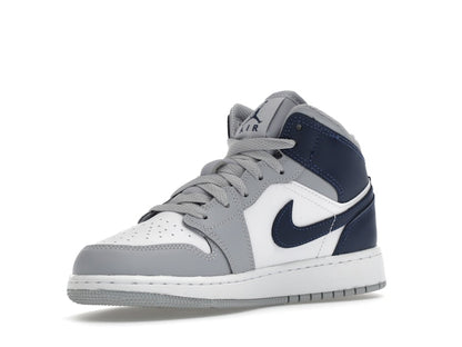 Jordan 1 Mid Wolf Grey Midnight Navy (GS)