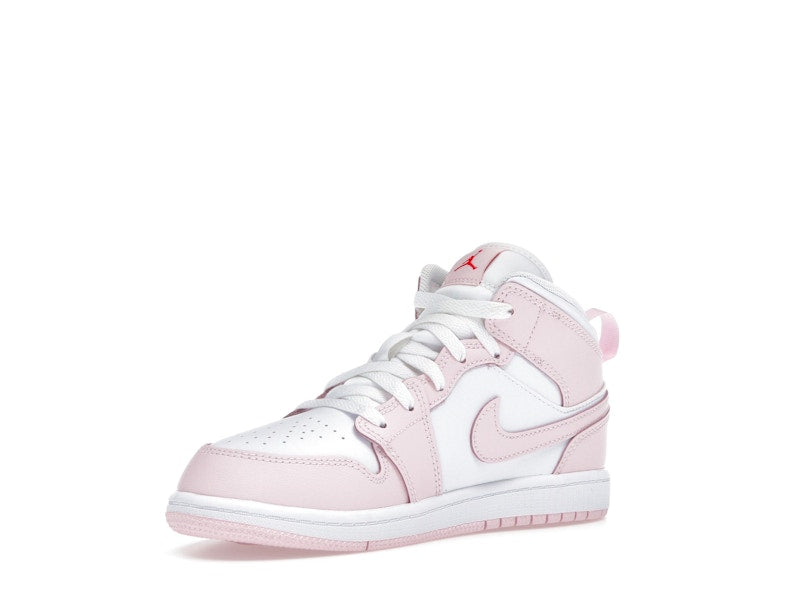 Jordan 1 Mid Pink Foam Fire Red White (PS)