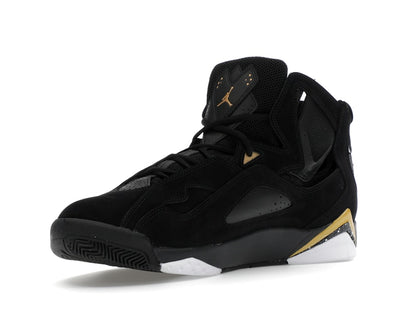 Jordan True Flight Black White Metallic Gold