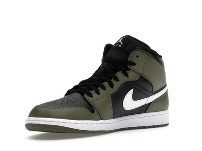 Jordan 1 Mid Black White Olive