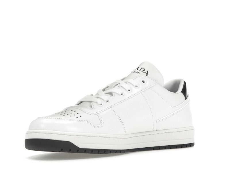 Prada Downtown Low Top Sneakers Leather White White Black
