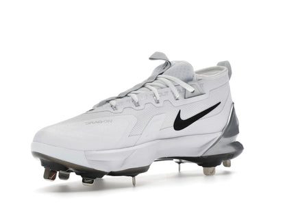 Nike Force Zoom Trout 9 Elite White Black Pure Platinum Metallic Silver