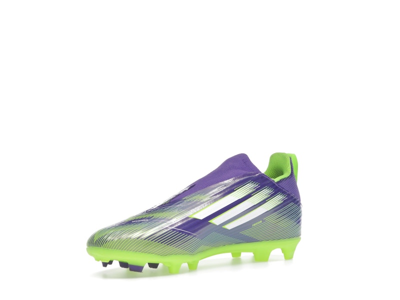adidas F50 League Laceless FG/MG Purple Rush Cloud White Lucid Lemon (GS)