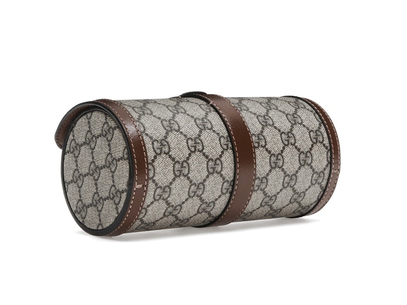 Gucci Supreme Monogram Watch Role Bag Brown