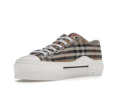 Burberry Vintage Check Cotton Sneakers Archive Beige White (Women's)