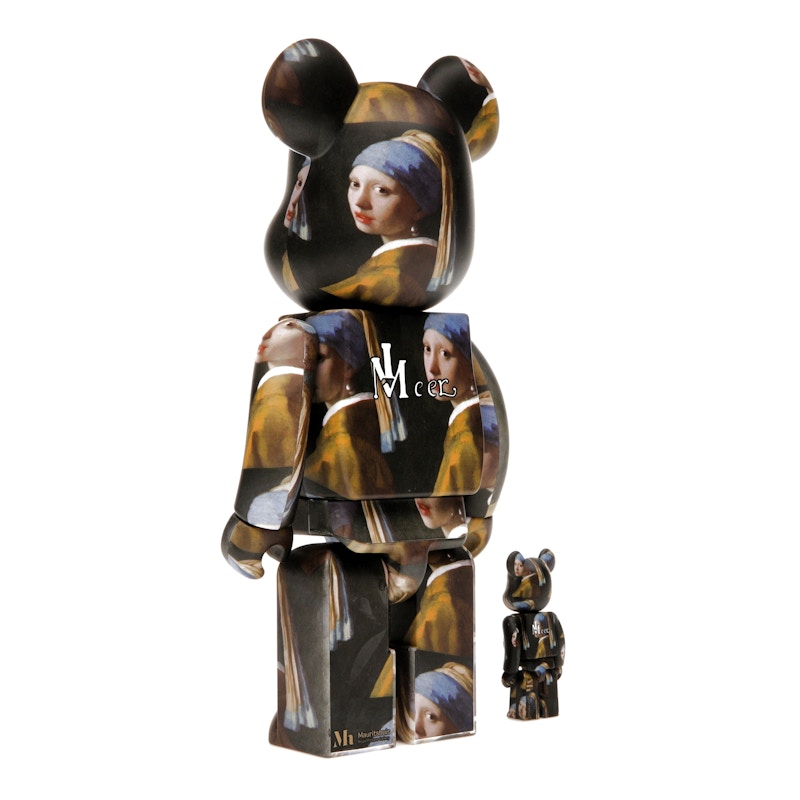 Bearbrick Johannes Vermeer (Girl with a Pearl Earring) 100% & 400% Set