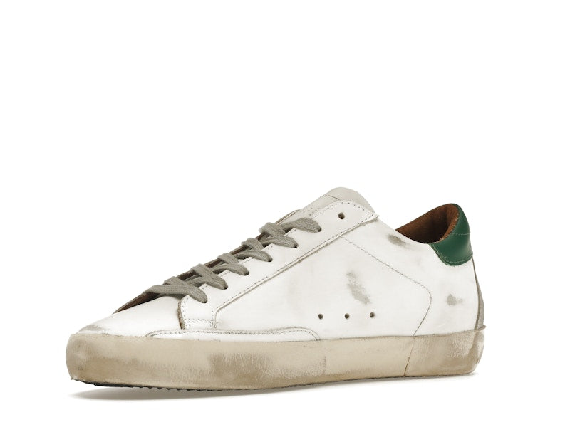 Golden Goose Super-Star White Green Grey Suede Patch