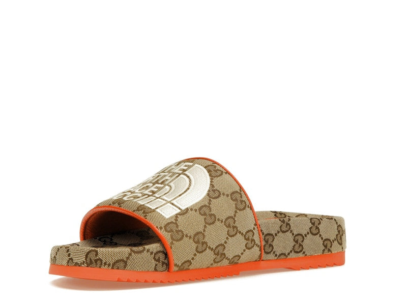 Gucci x The North Face GG Slide Orange Beige Ebony Original GG Canvas