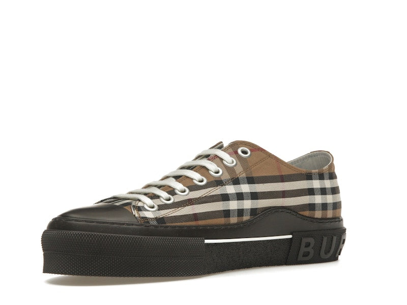Burberry Vintage Check Lace-Up Sneaker Beige Brown