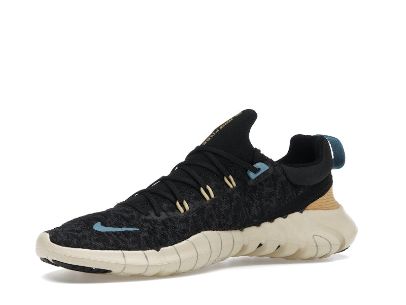 Nike Free Run 5.0 Next Nature Black Anthracite Wheat Gold Noise Aqua (Women's)