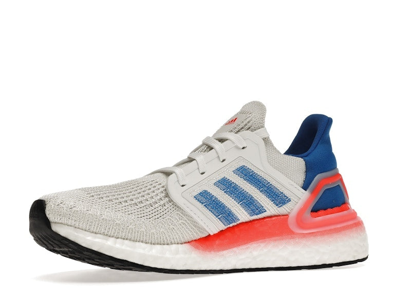 adidas Ultra Boost 20 White Glory Blue Solar Red