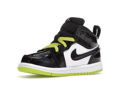 Jordan 1 Mid Black Cyber Mystic Green (TD)
