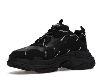Balenciaga Triple S Allover Logo Black