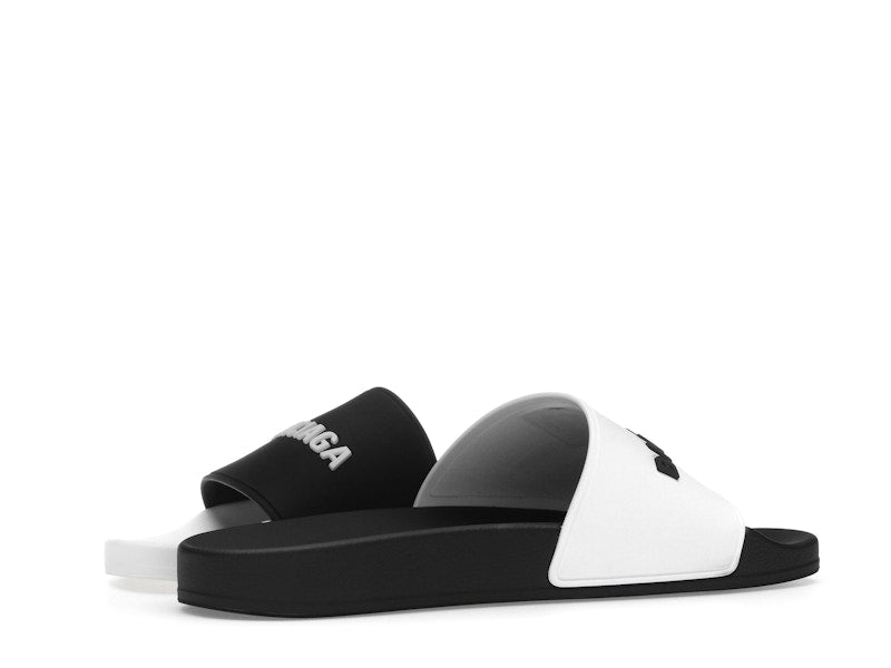 Balenciaga Pool Slides White Black (Women's)