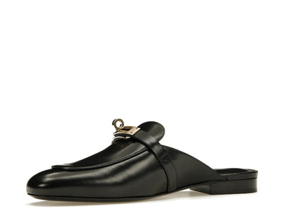 Hermes Oz Mule Noir Goatskin Leather