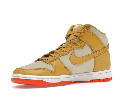 Nike Dunk High Wheat Gold Safety Orange
