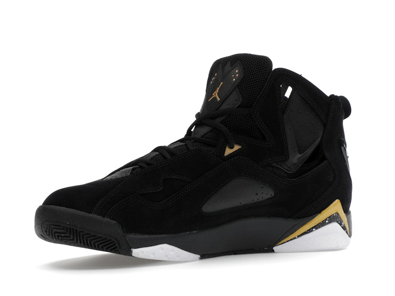 Jordan True Flight Black White Metallic Gold