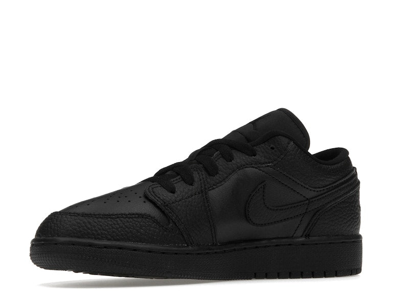 Jordan 1 Low Tumbled Leather Black (GS)