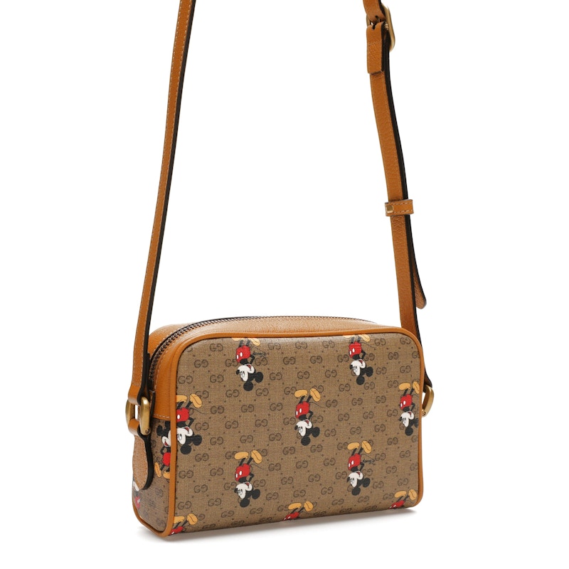 Gucci x Disney Mickey Mouse Crossbody Bag Brown