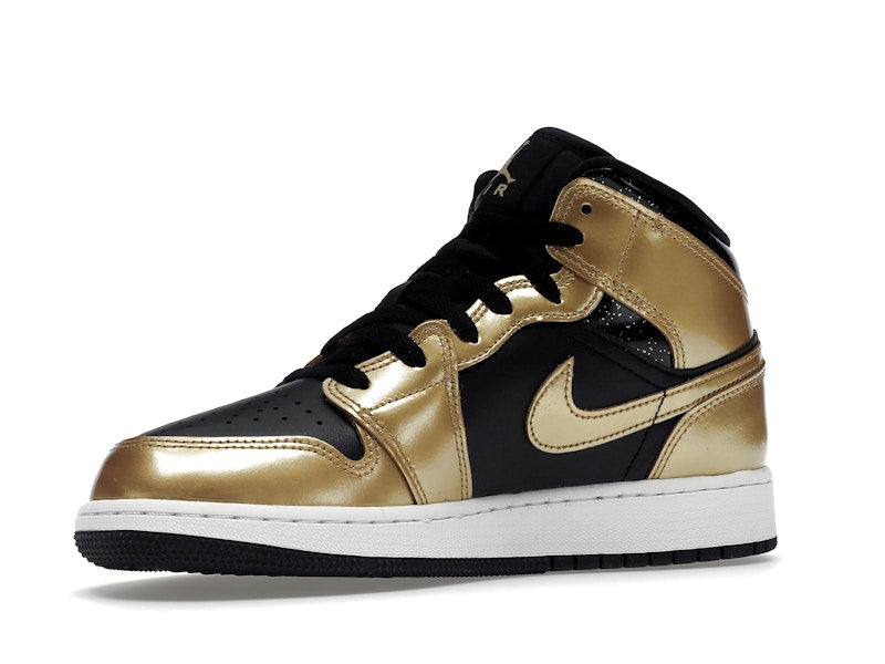 Jordan 1 Mid SE Metallic Gold Black (GS)