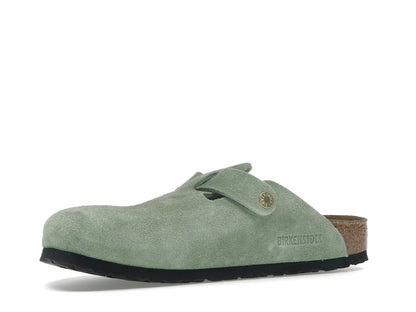 Birkenstock Boston Soft Footbed Suede Green Tea (Narrow Fit)