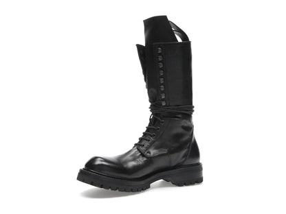 Rick Owens Army Laced Boot Black