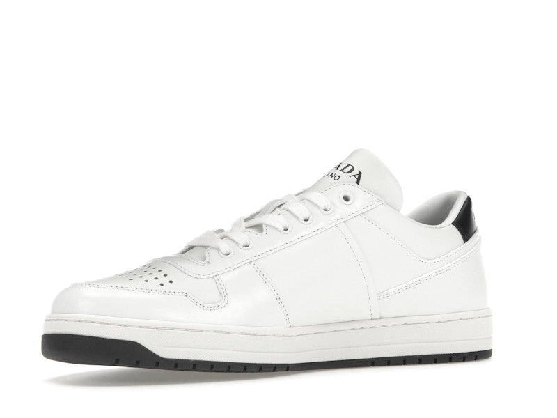 Prada Downtown Low Top Sneakers Leather White White Black