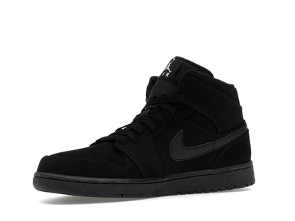 Jordan 1 Mid Black Black White