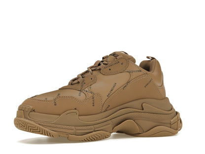 Balenciaga All Over Logo Triple S Beige