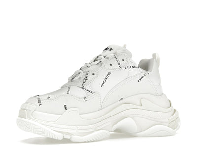 Balenciaga Triple S Allover Logo White (Women's)