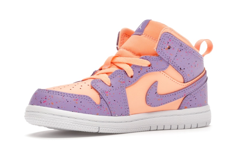 Jordan 1 Mid Paint Splatter Orange Purple (TD)