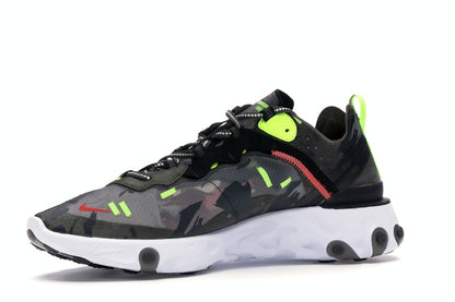 Nike React Element 87 Medium Olive Bright Crimson