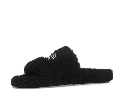 Balenciaga Paris Furry Slide Black