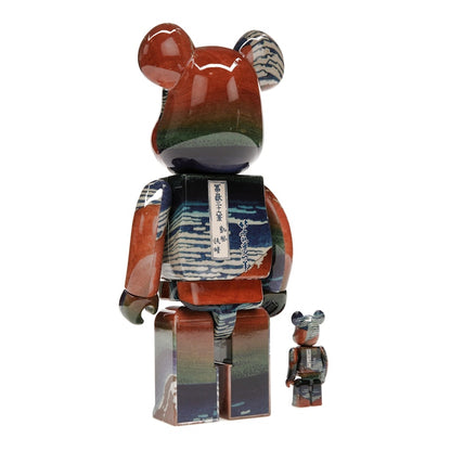 Bearbrick Katsushika Hokusai (Thirty-six Views of Tomitake, Fine Wind, Clear Morning) 100% & 400% Set