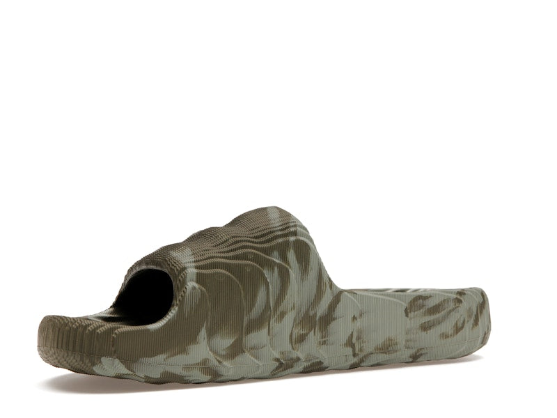 adidas Adilette 22 Slides Olive Strata Silver Green